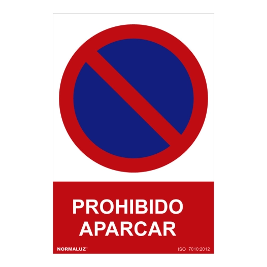 Panneau D'interdiction ''PROHIBIDO Aparcar'' (PVC 0.7mm) 30x40cm