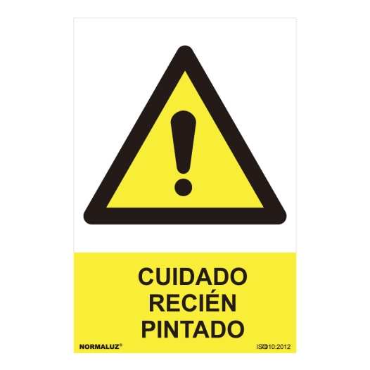 Panneau De Danger ''ATTENTION Peinture Fraiche'' (ESPAGNOL - 0.7mm) 30x40cm