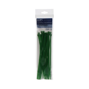 Collier De Serrage Vert 380x4,8 Mm (SACHET 25 U.) Edm Nylon De Haute Qualité