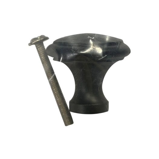 4 Pommeau De Porte 32mm Fer Noir Edm