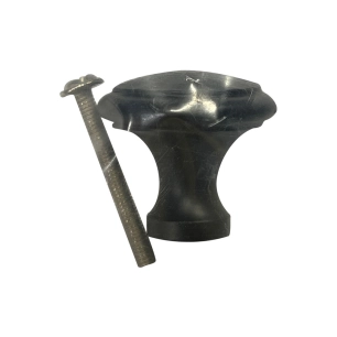 4 Pommeau De Porte 32mm Fer Noir Edm