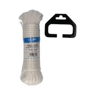 3 Écheveau Tressé Nylon 15mts Blanc Grenat Edm