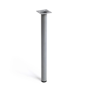 Pied Cylindrique En Acier Couleur Chrome Mat Mod. 401g. Dimensions Ø3x40cm 2-401g.400.38 Rei