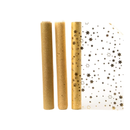 Chemin De Table En Organza 3 Modeles Dorés Disponibles 200x35cm