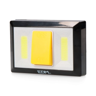 12 Lampe De Poche 2 Led 200 Lumens Avec Base Magnétique Et Adhésive 4xaaa (PILES Incluses) Edm