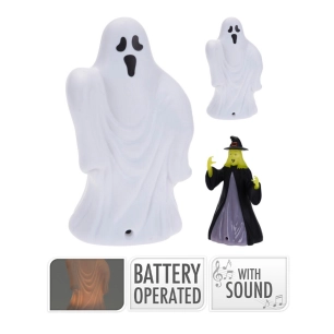 Lanterne Halloween 14 Cm Avec Modèles Assortis Led Et Son.