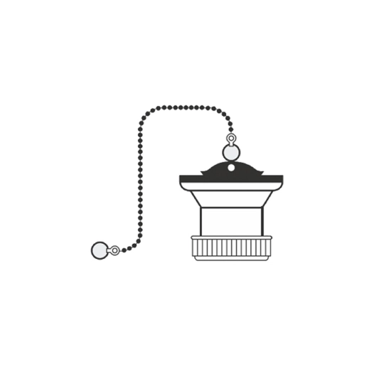 3 Valve Lavabo Ø 70mm Avec Chaînette 1 1/2