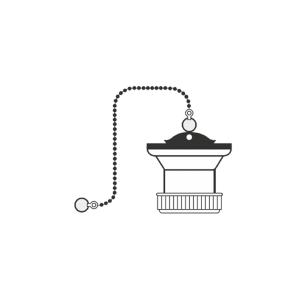 3 Valve Lavabo Ø 70mm Avec Chaînette 1 1/2