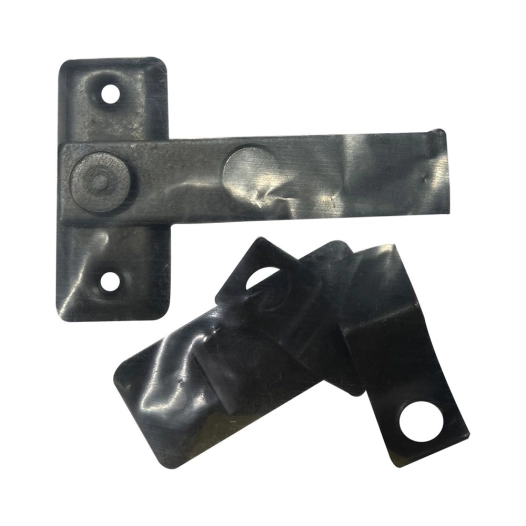 6 Crochet À Levier Reversible 8cm Zinc Noir