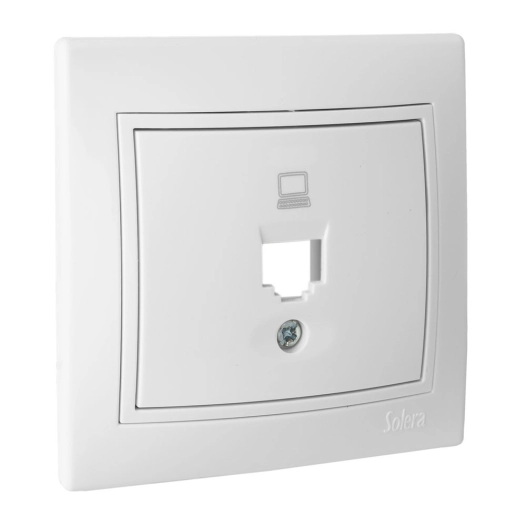 Cache + Châssis Pour Prise De Données Rj45. Avec Cadre S.Europa Solera Erp88/1u