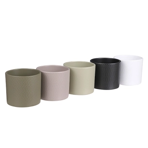 Pot Ceramique Era Couleurs Assorties Ø13,5x12,5cm