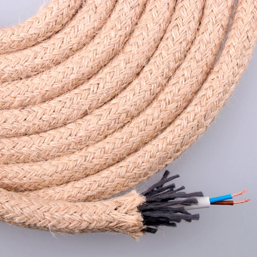 Cable De Corde De Jute Ronde 2x0.75mm 20m Euro/M