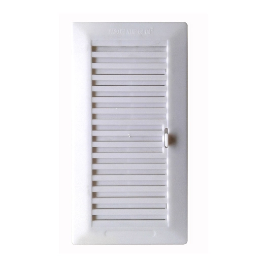 Grille D'encastrement Réglable 13.3x26cm Abs + Cadre Abs Blanc (G)