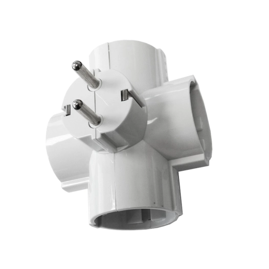 Fiche 4 Prises T/Tl Sorties Laterales Sous Film Retractable 16a 250v 4,8mm