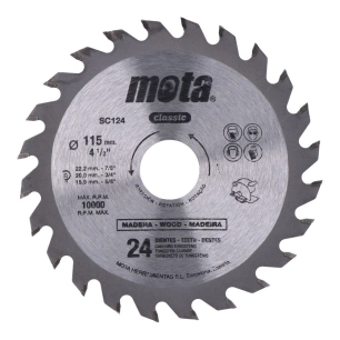 Lame Pour Scie Circulaire Widia Ø115mm 24 Dents Clp18 Sc124p Mota