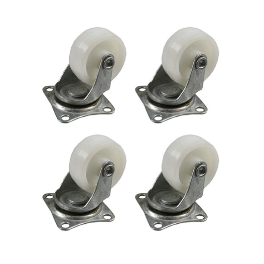 Lot De 4 Roulettes 50mm Blanches