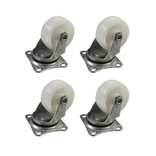 Lot De 4 Roulettes 50mm Blanches