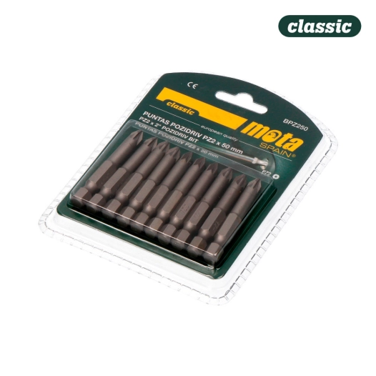 Pack De 10 Pointes Bit Pz 2x50mm 1/4'' Acier Bpz 250 Mota