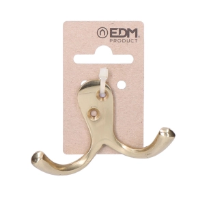 6 Double Cintre En Laiton Poli En Carton Suspendu Edm