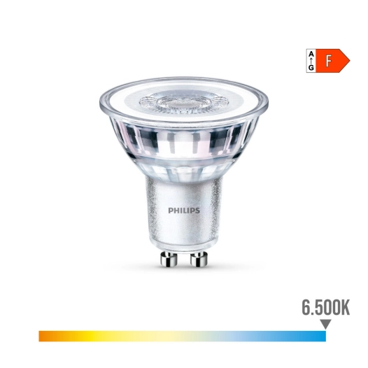 Ampoule Led Gu10 4.6w 390lm 6500k Lumière Froide Ø5x5.4cm Philips