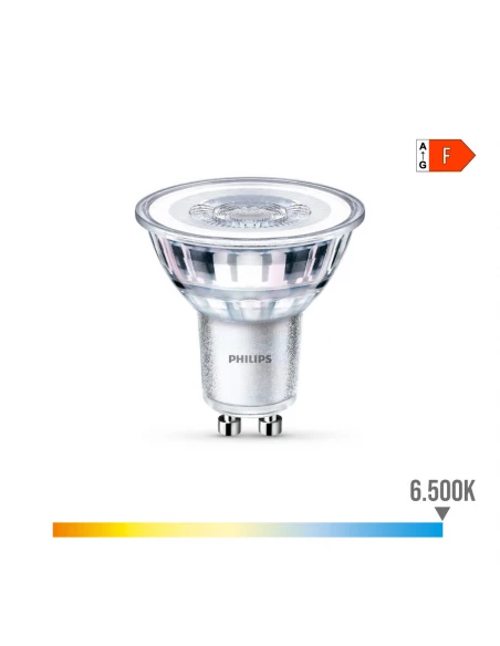 Ampoule Led Gu10 4.6w 390lm 6500k Lumière Froide Ø5x5.4cm Philips