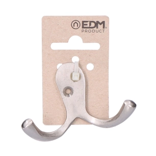 6 Double Cintre En Laiton Nickel Mat En Carton A Suspendre Edm