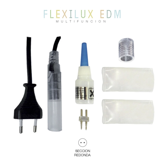 Connecteur - Alimentation Tube Flexilux 2 Voies Edm