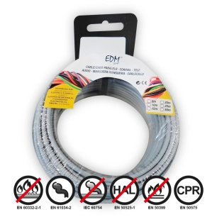 Bobine Fil Électrique Flexible 2,5mm Gris Sans Halogène 5m
