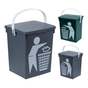 Poubelle 5 Litres Couleurs Assorties 18x16.5x23.5cm