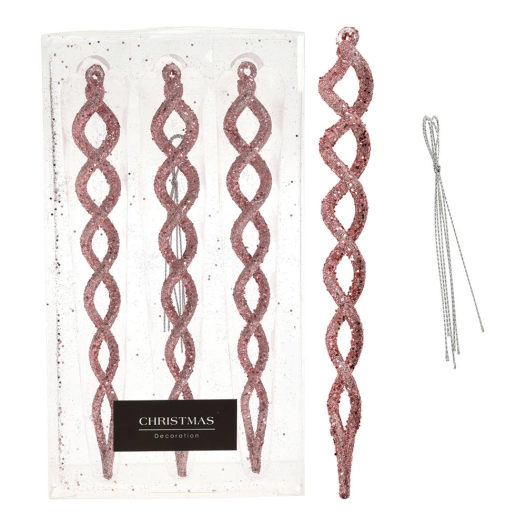 Jeu 3uni. Décoration Suspendue Spirale Rose Brillante