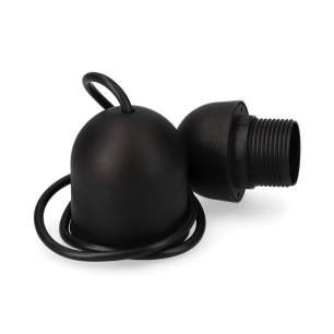 Kit De Suspension Noir E-27 Longueur 80cm Sous Emballage