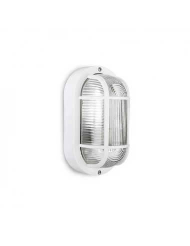 Applique Ovale Ip54 Couleur Blanche 1xe27 40w 11,4x20,2x10cm Modèle Tarragone. Edm