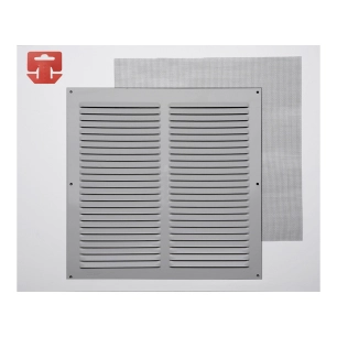 Grille Avec Toile Moustiquaire Aluminium 0.6 Couleur Naturalle 300x300mm (G)