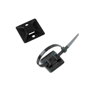 Support Adhésif Pour Collier De Fixation Noir (25 U.) Par Blister