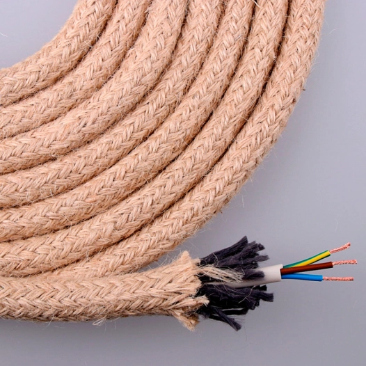 Cable De Corde De Jute Ronde 3x0.75mm 20m Euro/M