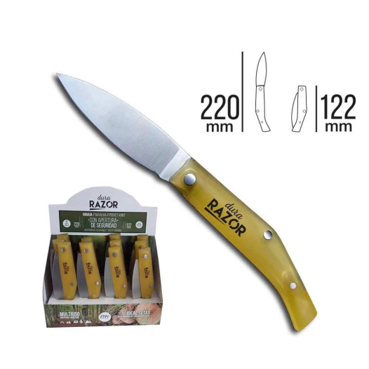 12 Couteau De Poche Avec Manche En Plastique De 220mm. Edm Euro/U