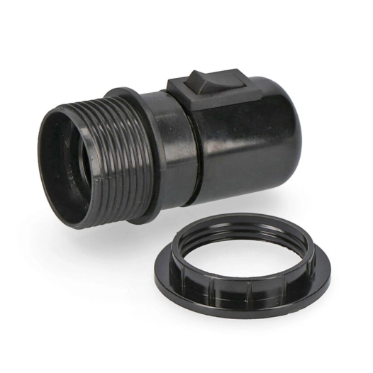 5 Douille E27 Avec Interrupteur Noire + Machine À Laver