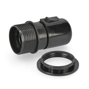 5 Douille E27 Avec Interrupteur Noire + Machine À Laver