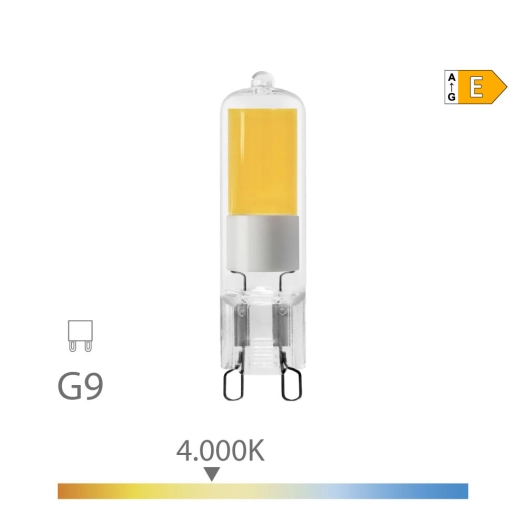 Ampoule Led G9 5w 575lm 4000k Lumière Du Jour Mesures: Ø1,43x6,45cm