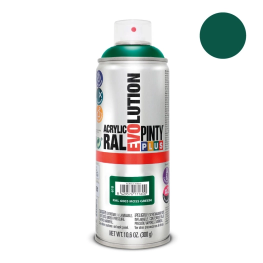 Peinture En Aérosol Pintyplus Evolution 520cc Ral 6005 Vert Mousse