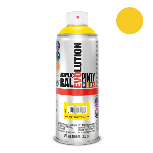 Peinture En Aérosol Pintyplus Evolution 520cc Ral 1021 Jaune Colza