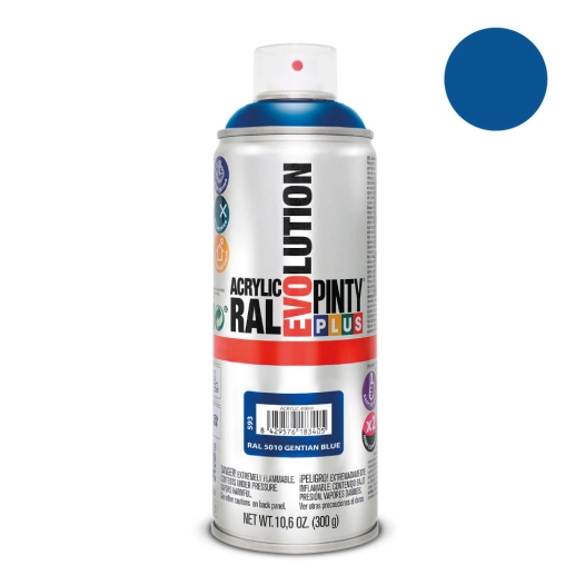 Peinture En Aérosol Pintyplus Evolution 520cc Ral 5010 Bleu Gentiane