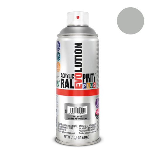 Peinture En Aérosol Pintyplus Evolution 520cc Ral 9006 Blanc Aluminium
