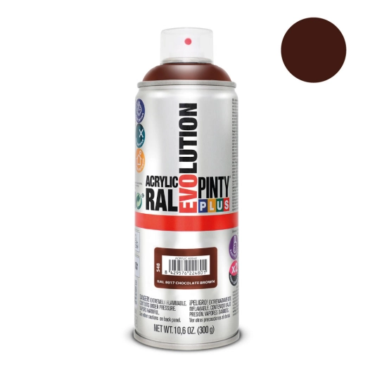 Peinture En Aérosol Pintyplus Evolution 520cc Ral 8017 Brun Chocolat