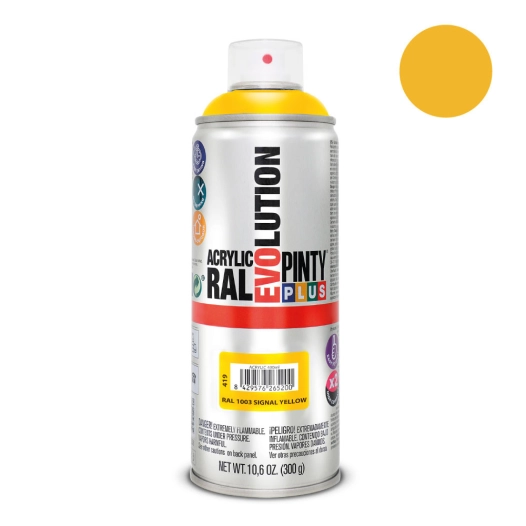 Peinture En Aérosol Pintyplus Evolution 520cc Ral 1003 Jaune De Sécurité