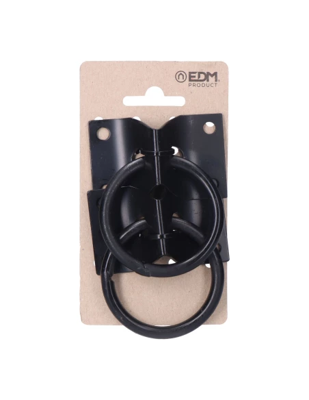 2 Pièces Dog Park Plaque Avec/Anneau Soudé Noir Noir Edm