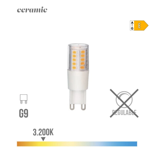 Ampoule Led G9 5.5w 650lm 3200k Lumière Chaude Culot Céramique Ø1.8x5.4cm Edm