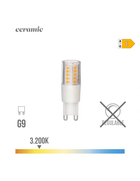 Ampoule Led G9 5.5w 650lm 3200k Lumière Chaude Culot Céramique Ø1.8x5.4cm Edm