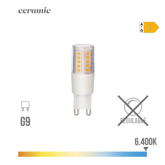 Ampoule Led G9 5.5w 650lm 6400k Lumière Froide Culot Céramique Ø1.8x5.4cm Edm