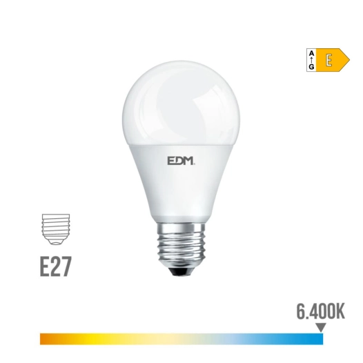Ampoule Led Standard E27 17w 1800lm 6400k Lumière Froide Ø6,5x12,5cm Edm